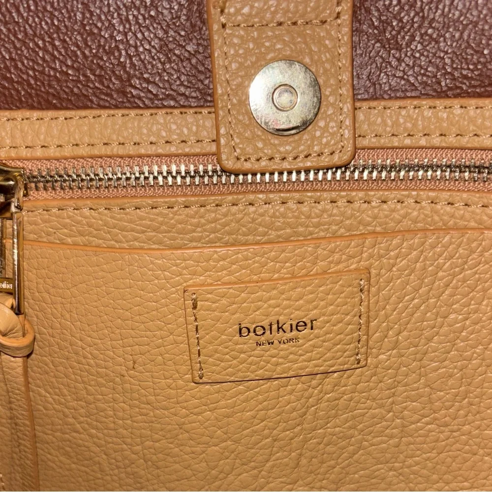 Botkier Soho Leather Tote Bag in Gold Platinum Shoulder Purse - Picture 4 of 12